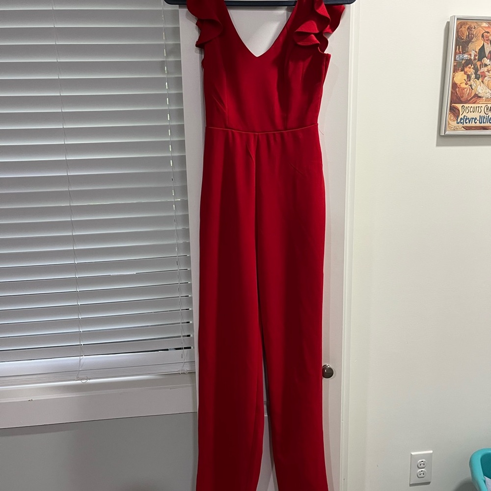 Elegant Red Jumpsuit